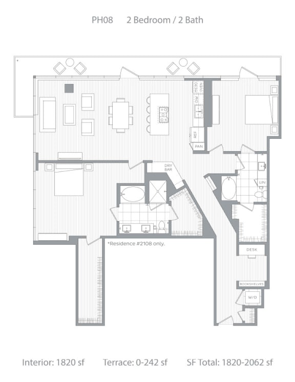 Studio, 1 & 2 Bedroom Apartments in Little Italy, San Diego Stanza